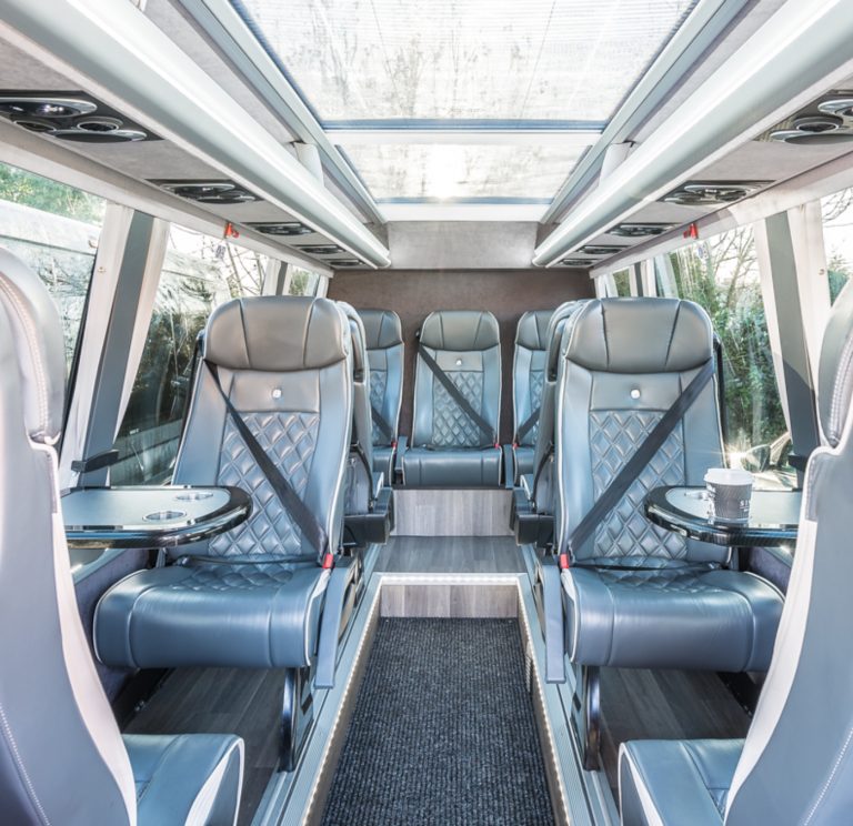 Luxury Minibus Hire Leather seats VIP